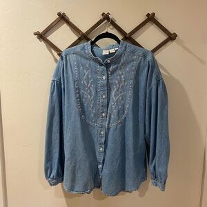 Vintage Denim Button-Up Shirt